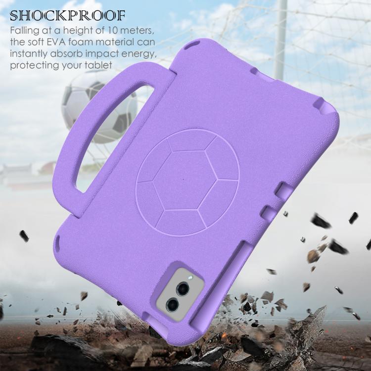 Funda de EVA a prueba de golpes para Xiaomi Redmi SE 11 2025/Pad 2 con forma de balón de fútbol (morado claro)