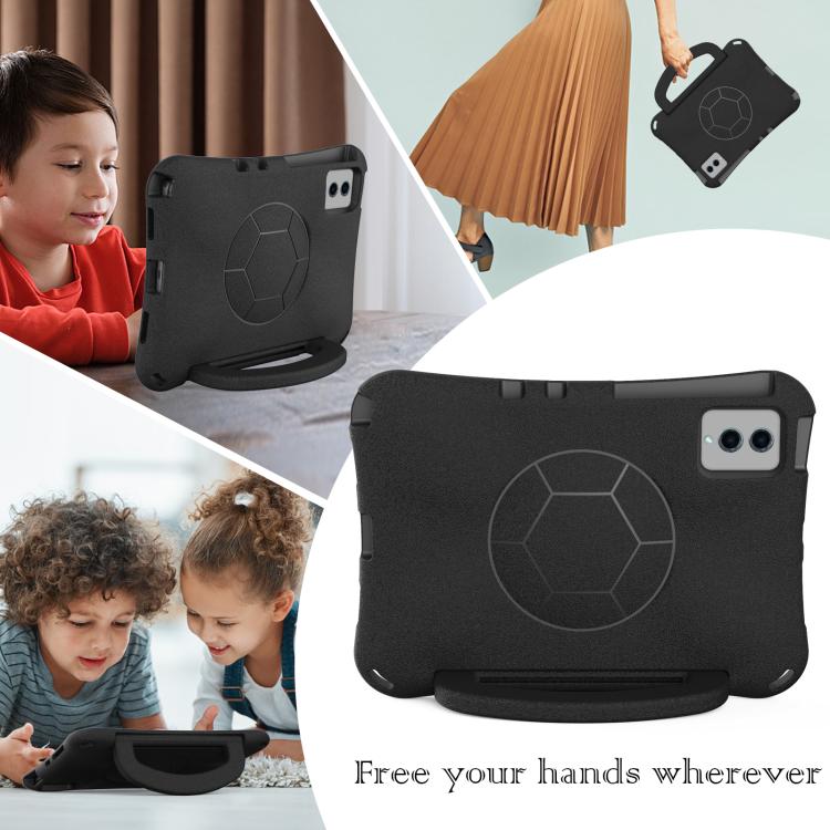 Funda de EVA a prueba de golpes con forma de balón de fútbol para Xiaomi Redmi SE 11 2025/Pad 2 (negra)