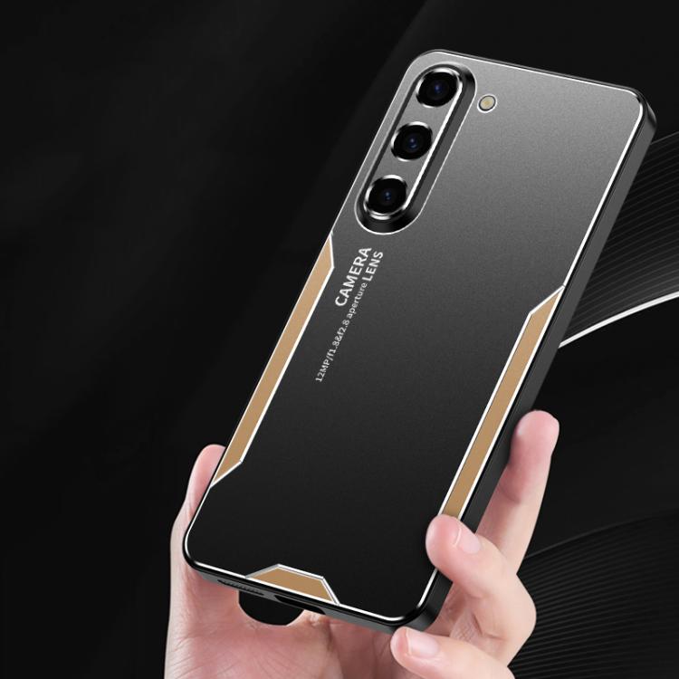 For Samsung Galaxy A17 5G Blade Series TPU Hybrid Metal Phone Case(Gold)