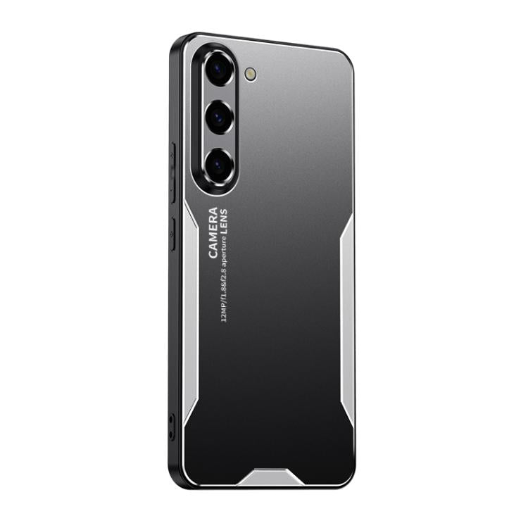 For Samsung Galaxy A17 5G Blade Series TPU Hybrid Metal Phone Case(Silver)