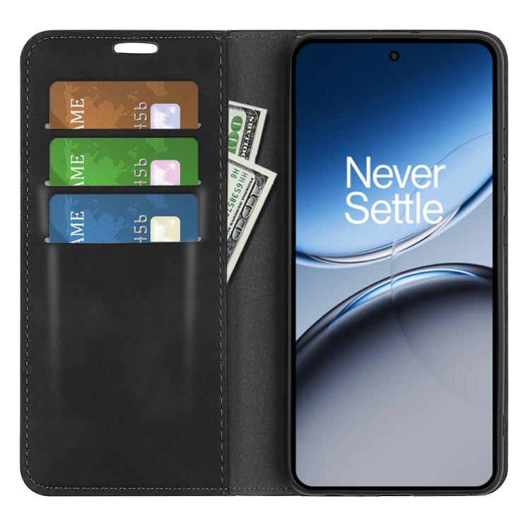 Funda de Cuero con Ventosa Magnética para OnePlus Nord 4 Retro-Skin (Negra)