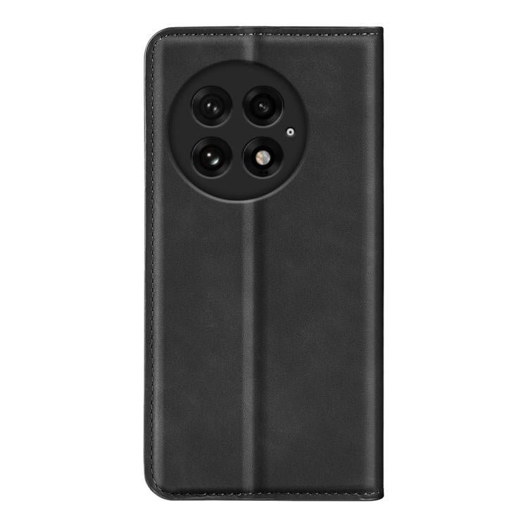 Funda de Cuero con Ventosa Magnética para OnePlus 13 Retro-Skin (Negra)