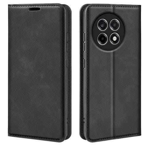 Funda de Cuero con Ventosa Magnética para OnePlus Ace 5 Pro Retro-Skin (Negra)