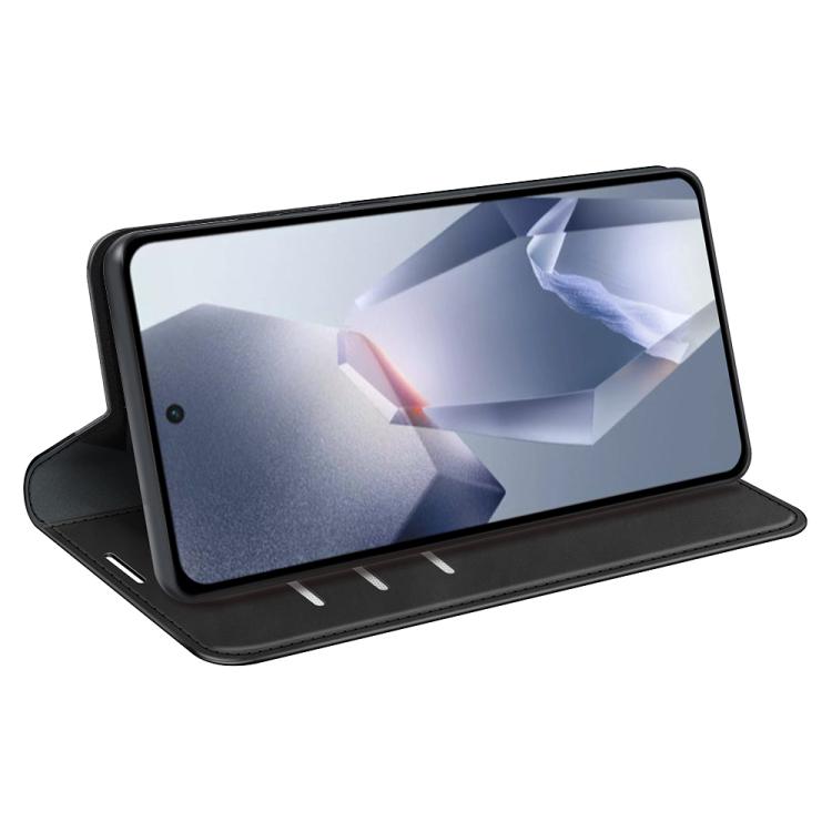Funda de Cuero con Ventosa Magnética para OnePlus Ace 5 Pro Retro-Skin (Negra)