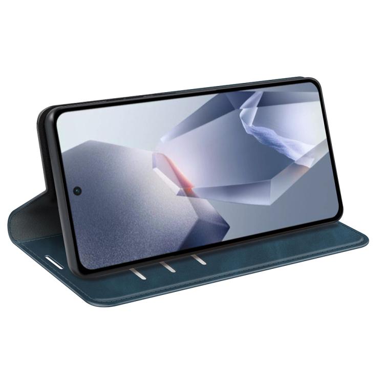 Funda de Cuero con Ventosa Magnética OnePlus Ace 5 Pro Retro-Skin (Azul Oscuro)