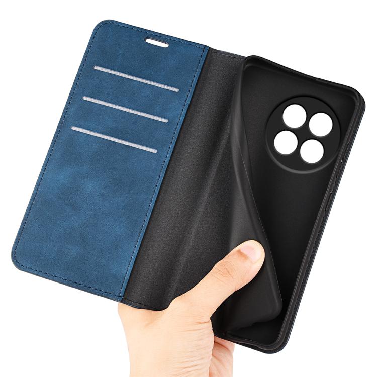 Funda de Cuero con Ventosa Magnética OnePlus Ace 5 Pro Retro-Skin (Azul Oscuro)