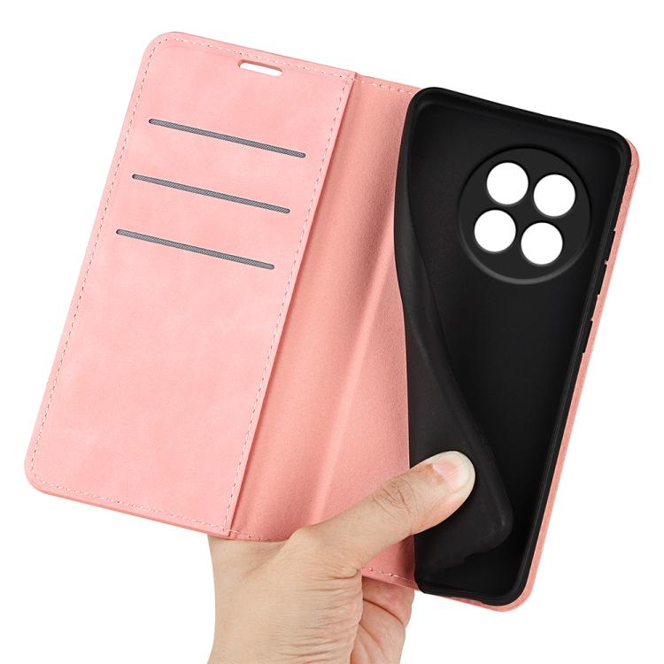 Funda de Cuero con Ventosa Magnética para OnePlus Ace 5 Pro Retro-Skin (Rosa)