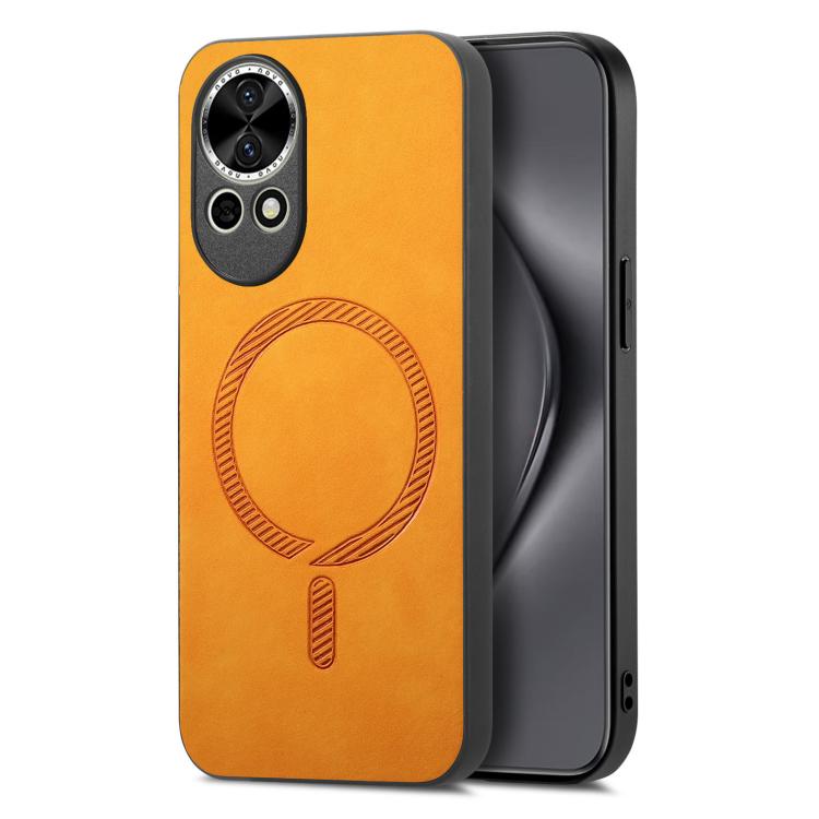 Funda Trasera de PU Magsafe para Huawei Nova 13/12 (Amarilla)
