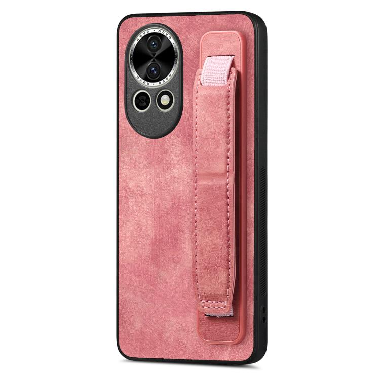 Funda de Cuero con Correa para la Muñeca Huawei Nova 13 (Rosa)