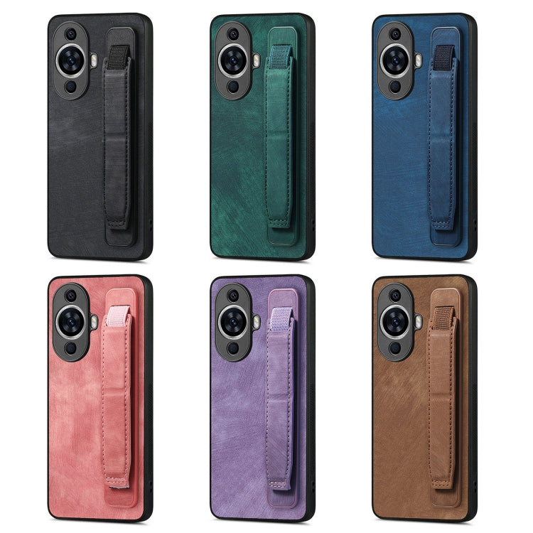 Funda de Cuero con Correa para la Muñeca Huawei Nova 13 (Rosa)
