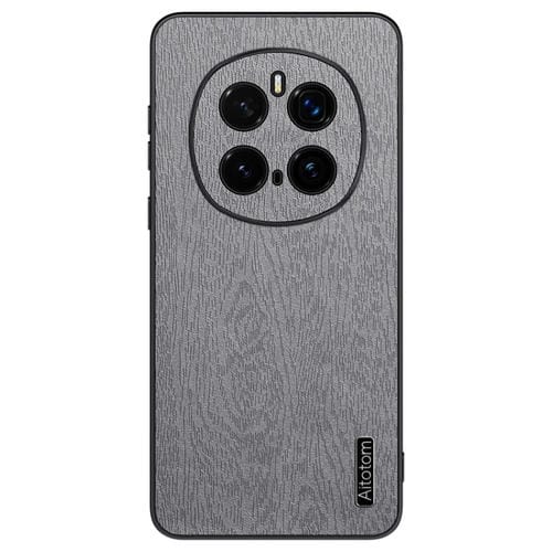 Funda para Teléfono Honor Magic 7Pro a Prueba de Golpes de Cuero con Corteza de Árbol (Blanco)
