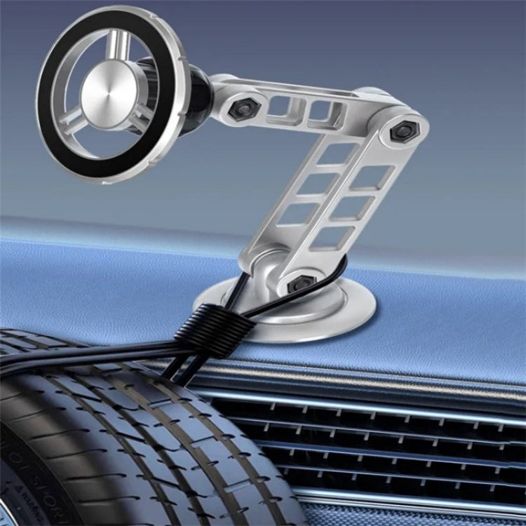Soporte para Teléfono Móvil con Brazo Robótico Ajustable G198, Soporte Magnético para Parabrisas de Salpicadero de Coche (Gris)