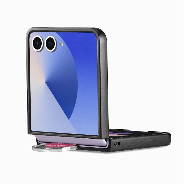 Funda de cuero con textura de lichi para Samsung Galaxy Z Flip7 5G (morado)