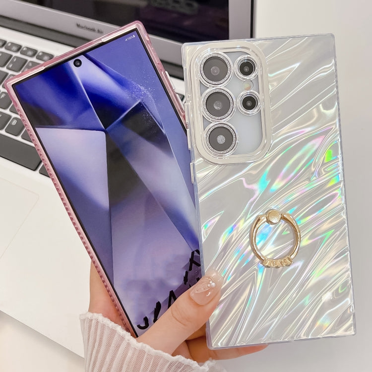 Carcasa TPU Samsung Galaxy A36 5G con Soporte de Anillo y Película para Lente (Morado)