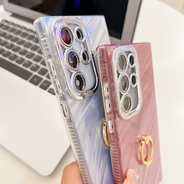 Carcasa TPU Samsung Galaxy A36 5G con Soporte de Anillo y Película para Lente (Morado)