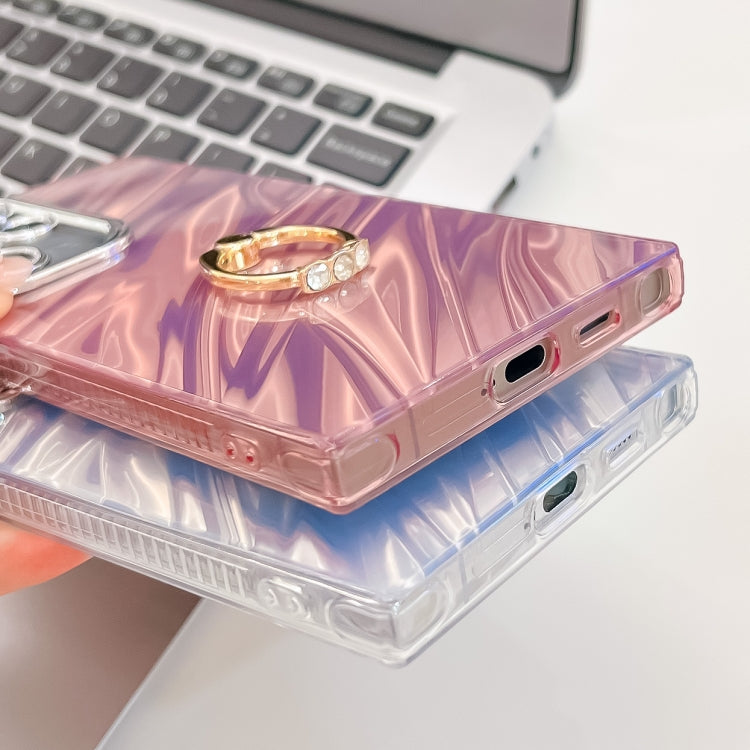 Carcasa TPU Samsung Galaxy A36 5G con Soporte de Anillo y Película para Lente (Morado)