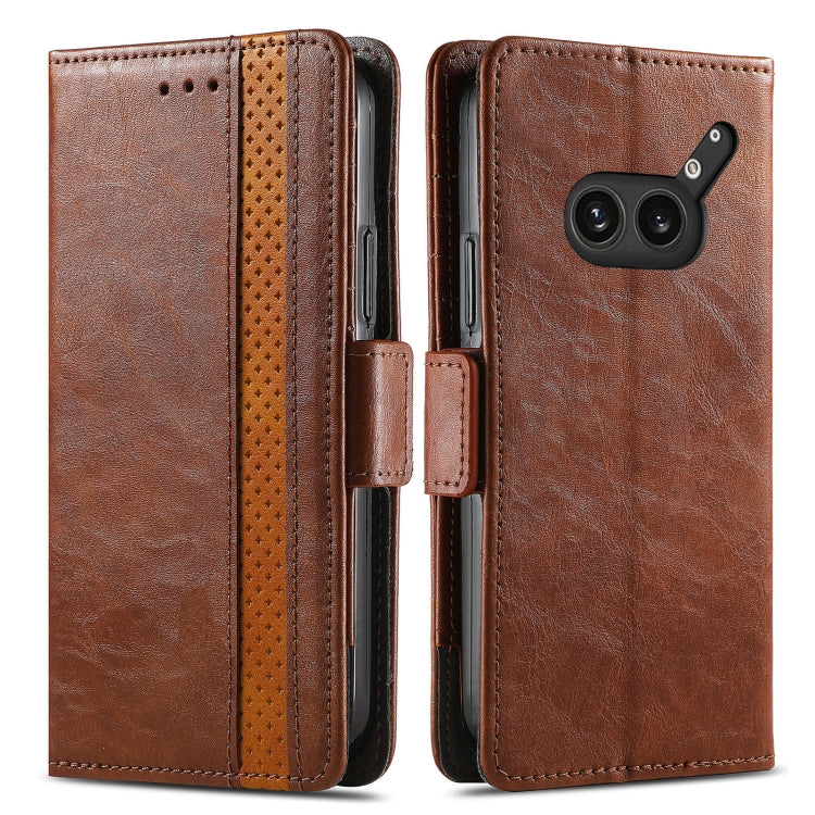 Funda para Teléfono Nothing Phone 2A Plus con Hebilla Magnética Doble y Empalme Neo (Marrón)