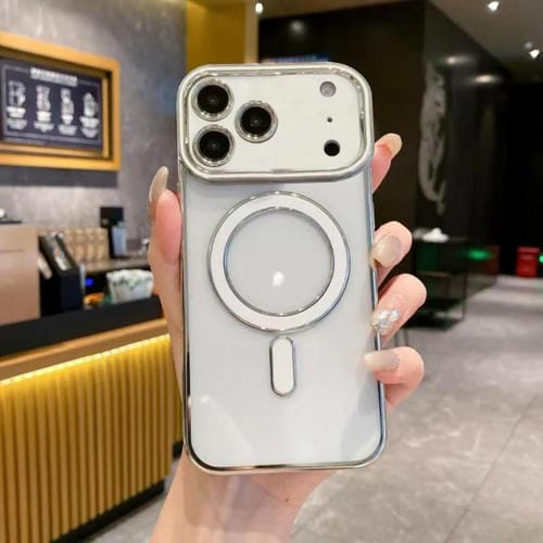 Funda de TPU Magsafe original de imitación para iPhone 17 Pro (blanca)