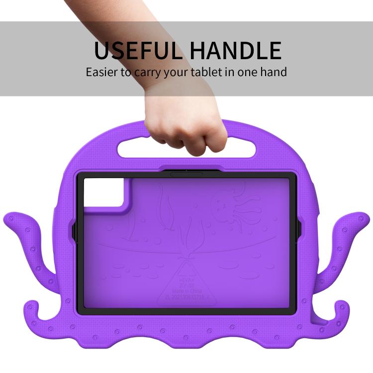 Funda híbrida de EVA para Xiaomi Redmi Pad 2/SE 11 2025, estilo pulpo, a prueba de golpes, con correa (morada)