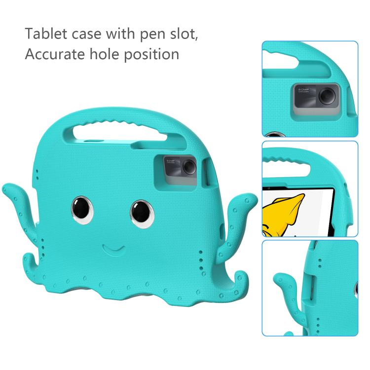 Funda híbrida de EVA para Xiaomi Redmi Pad 2/SE 11 2025, estilo pulpo, con correa y protección contra golpes (verde glacial)