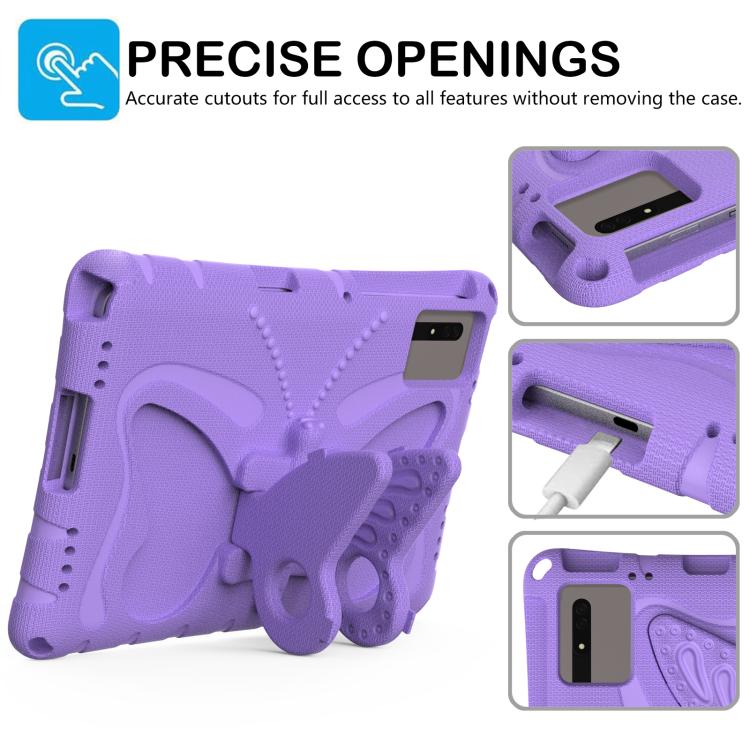Funda de EVA a prueba de golpes con soporte de mariposa para Xiaomi Redmi Pad 2/SE 11 2025 (morado claro)