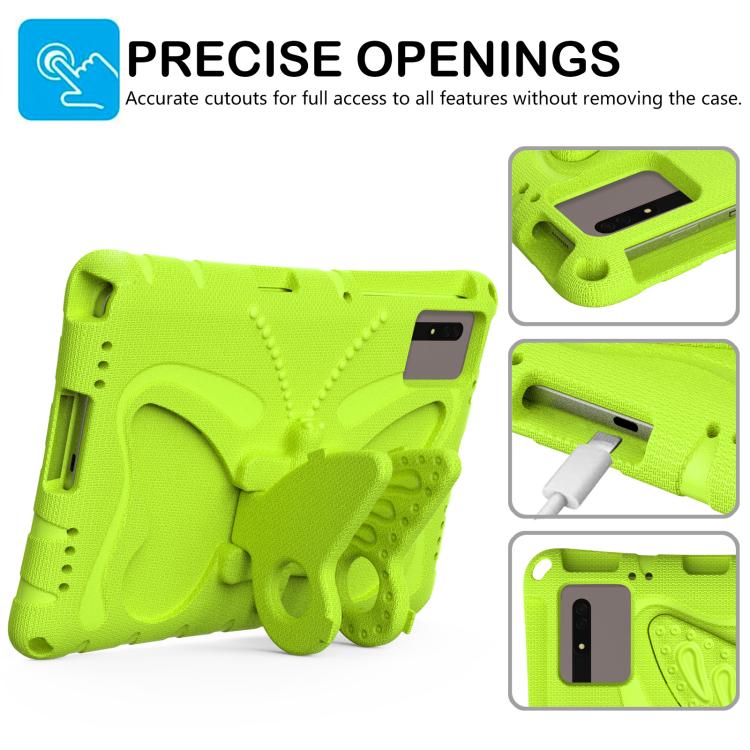 Funda de EVA a prueba de golpes con soporte de mariposa para Xiaomi Redmi Pad 2/SE 11 2025 (verde hierba)