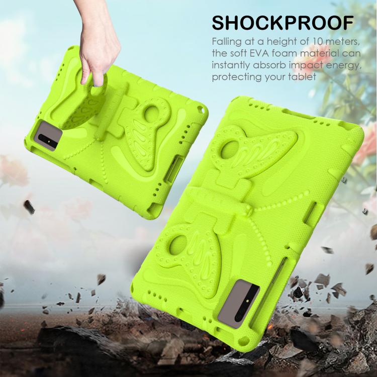 Funda de EVA a prueba de golpes con soporte de mariposa para Xiaomi Redmi Pad 2/SE 11 2025 (verde hierba)