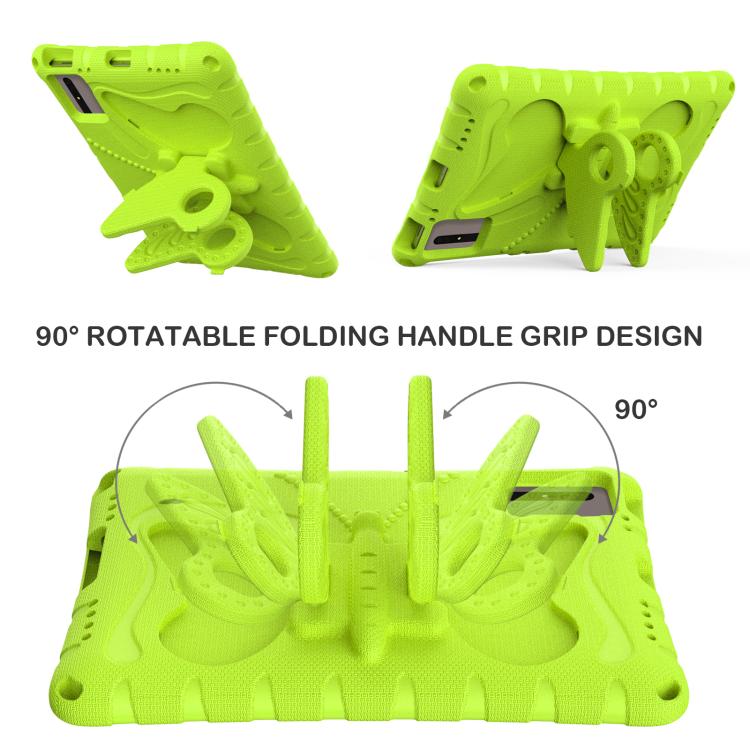 Funda de EVA a prueba de golpes con soporte de mariposa para Xiaomi Redmi Pad 2/SE 11 2025 (verde hierba)