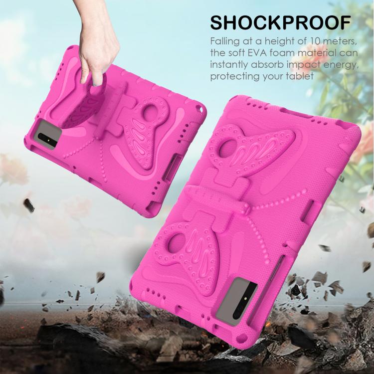 Funda de EVA a prueba de golpes con soporte de mariposa para Xiaomi Redmi Pad 2/SE 11 2025 (rosa)
