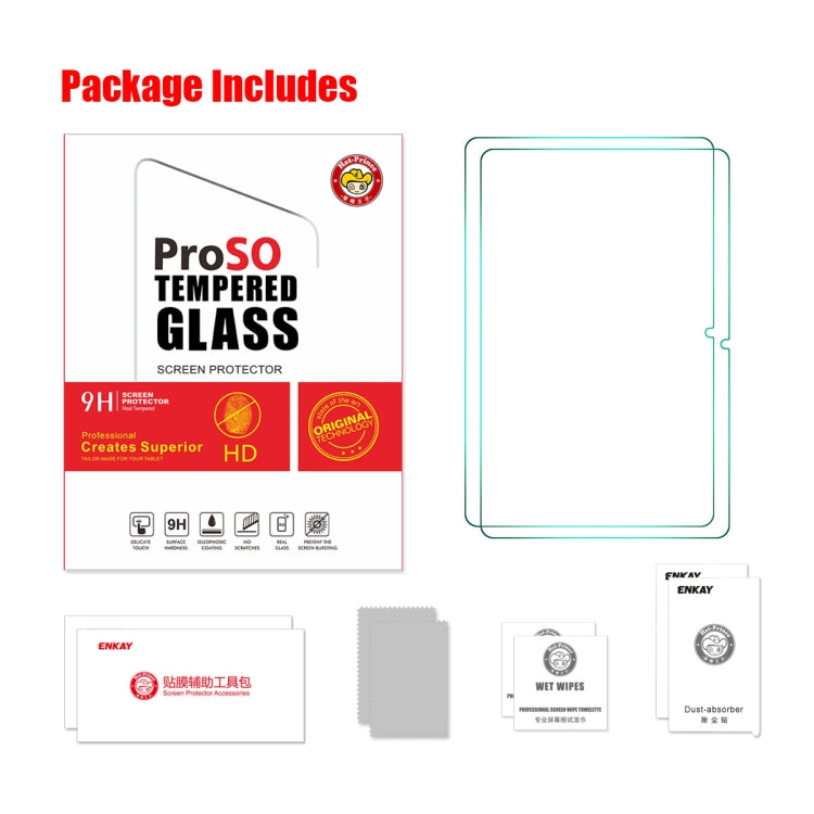 Película de Vidrio Templado Enkay Hat-Prince 0,33mm para OnePlus Pad 2 y Pad Pro 2 Piezas