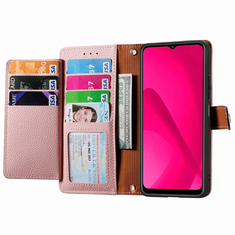 Funda de Cuero con Cordón y Cremallera Love para Oukitel C53 (Rosa)