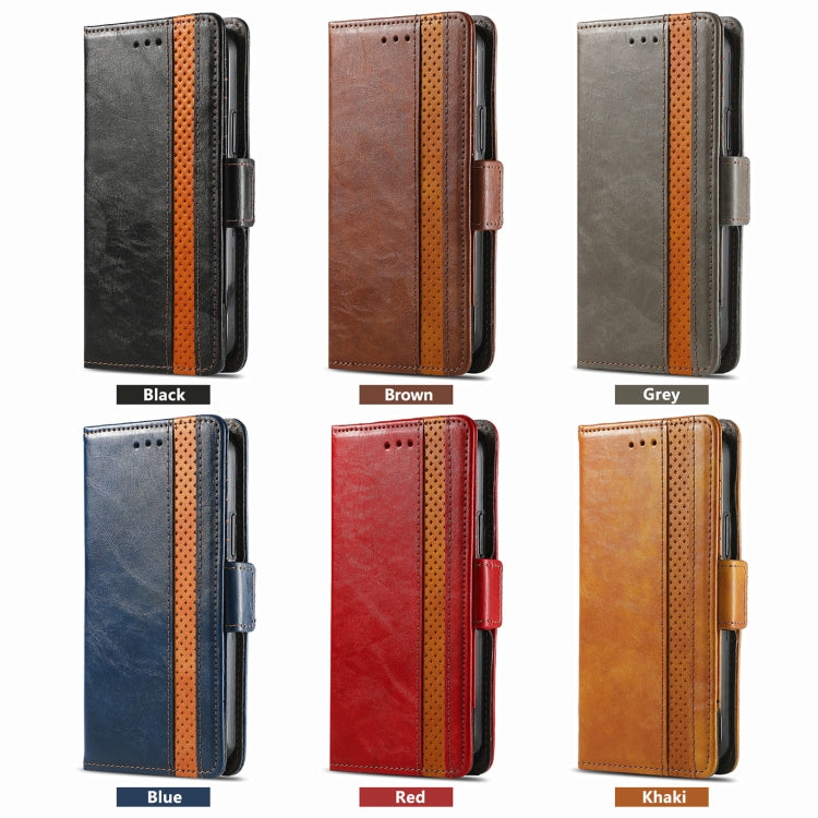 Funda de Cuero con Hebilla Magnética Doble para Teléfono Oukitel C53 (Rojo)