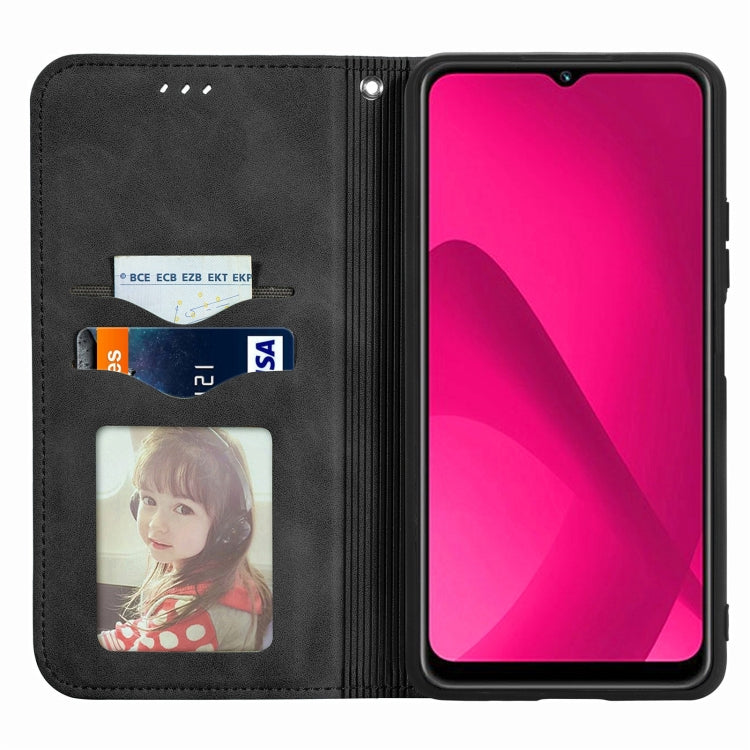 Funda de Cuero con Tapa Magnética para Oukitel C53 (Negra)