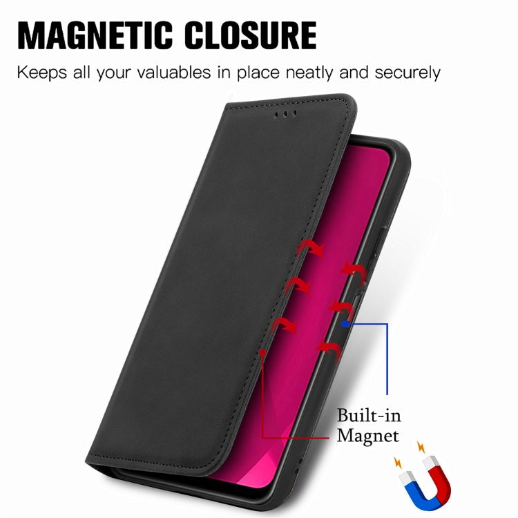 Funda de Cuero con Tapa Magnética para Oukitel C53 (Negra)