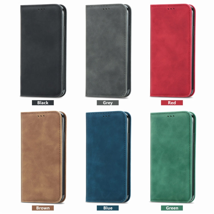 Funda de Cuero Nxtpaper para TCL 50 Pro con Tapa Magnética y Tacto Retro (Negra)