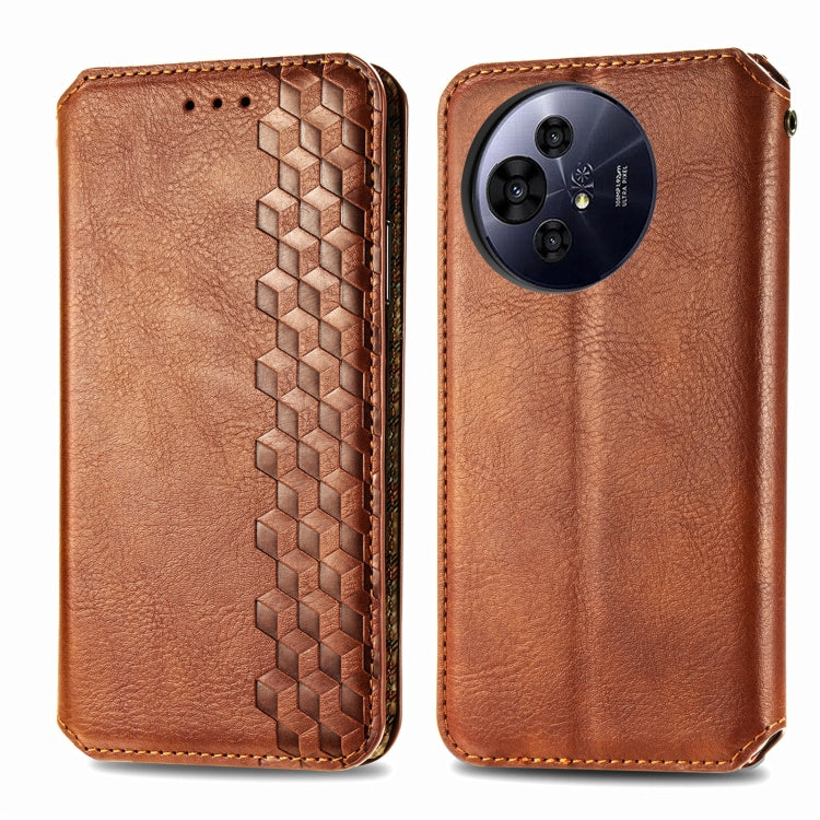 Funda de Cuero Magnética Prensada Nxtpaper para TCL 50 Pro (Marrón)
