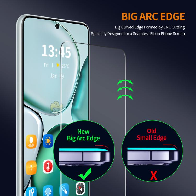 Película de vidrio templado ENKAY de 0,18 mm de alto, de aluminio y silicio, compatible con desbloqueo ultrasónico de huellas dactilares para Xiaomi 15T Pro.