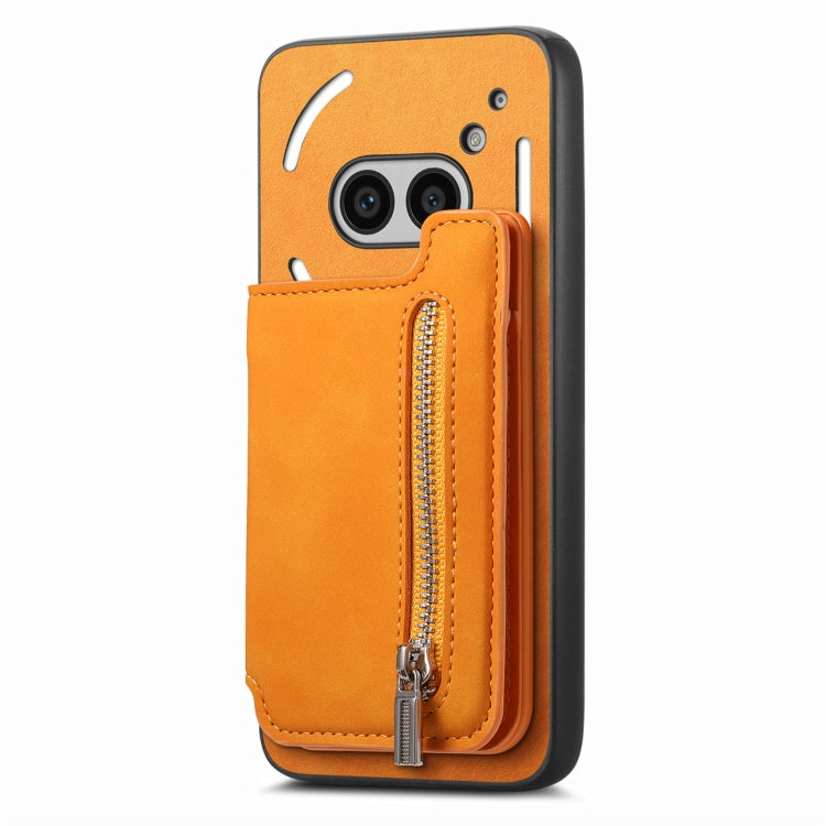 Estuche para Teléfono For Nothing cmf Phone 1 con Cremallera y Tarjetero (Amarillo)