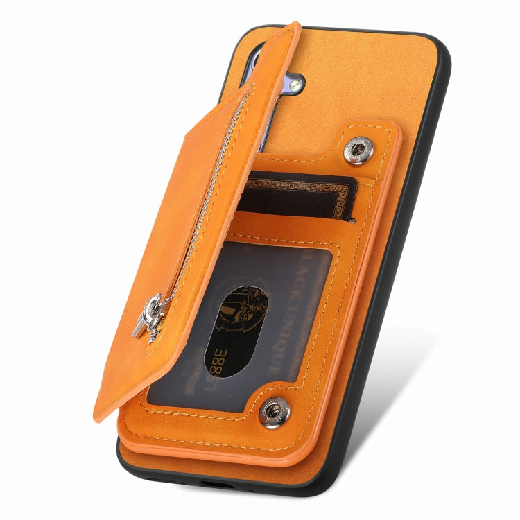 Estuche para Teléfono For Nothing cmf Phone 1 con Cremallera y Tarjetero (Amarillo)