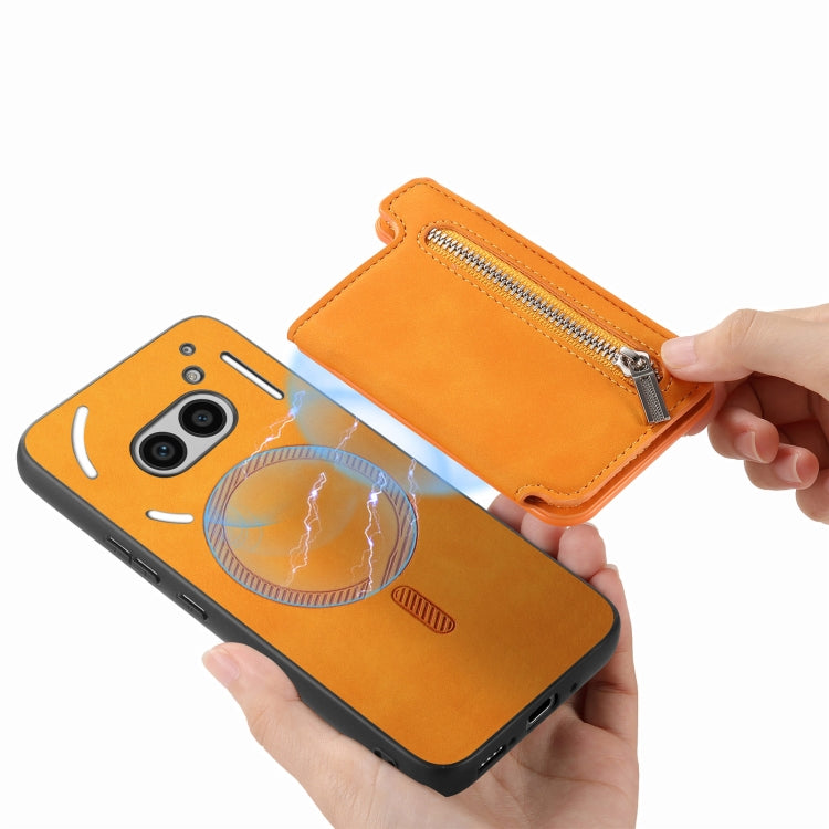 Estuche para Teléfono For Nothing cmf Phone 1 con Cremallera y Tarjetero (Amarillo)