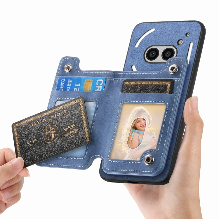 Estuche para Teléfono For Nothing cmf Phone 1 con Cremallera y Tarjetero (Azul)