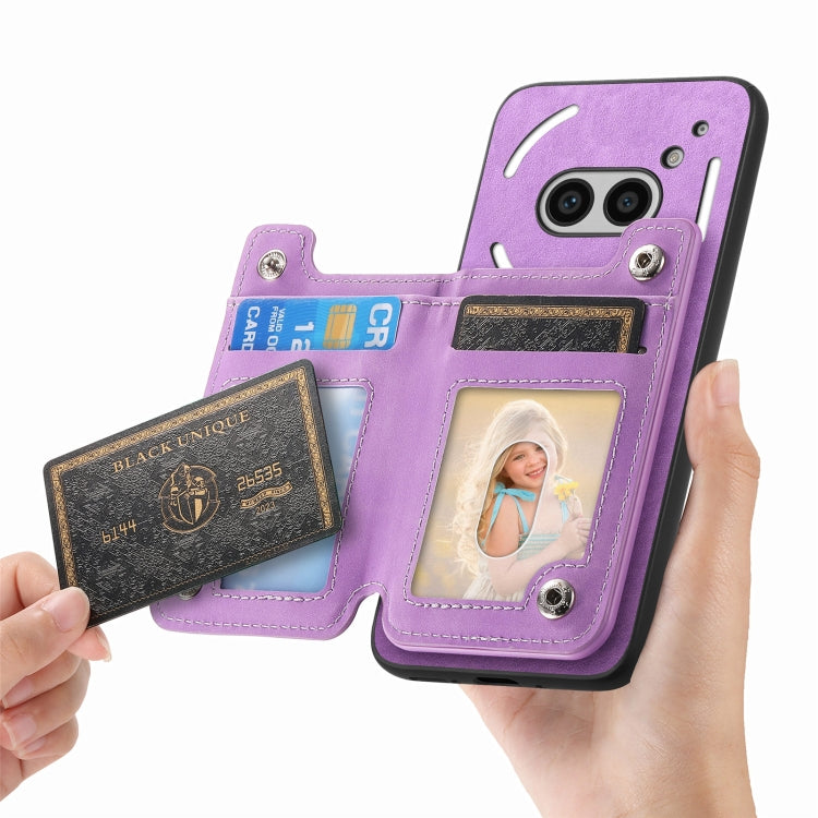 Estuche para Teléfono For Nothing cmf Phone 1 con Cremallera y Tarjetero (Morado)