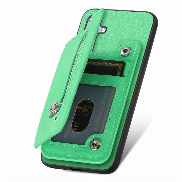 Funda para Teléfono cmf Phone 1 con Cremallera Magsafe, Tarjetero y Monedero (Verde)