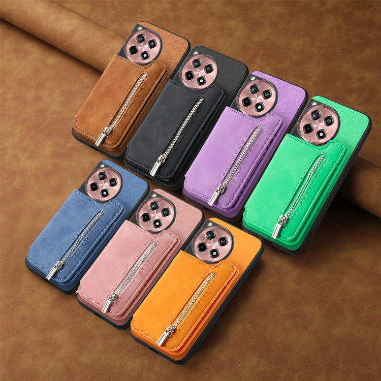 Funda para Teléfono OnePlus Nord Ce4 Ace 3V con Cremallera Retro Magsafe (Rosa)