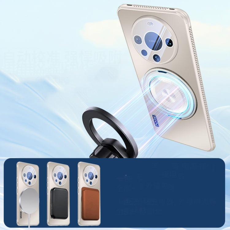 Funda para Teléfono Huawei Mate 60 Pro con Soporte Magsafe y Película para Lente (Azul)