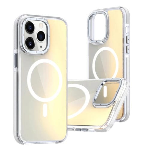Funda para Teléfono Magsafe iPhone 11 Pro Max Función Degradado Dos Colores (Blanca)