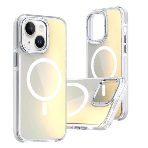 Funda para Teléfono Magsafe iPhone 13 Función Degradado Dos Colores (Blanca)