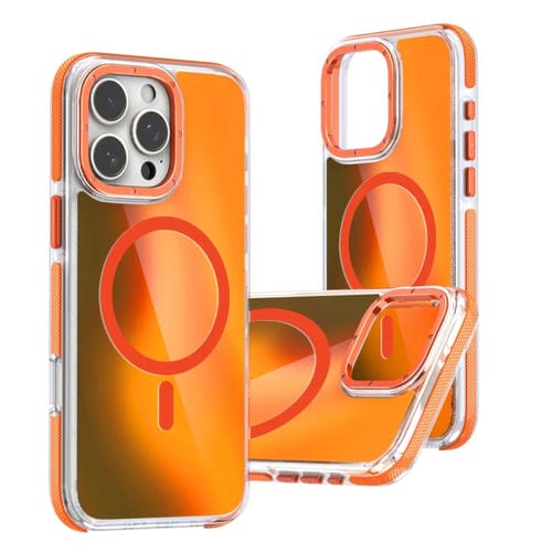 Funda para Teléfono Magsafe iPhone 16 Pro Degradado Dos Colores (Naranja)