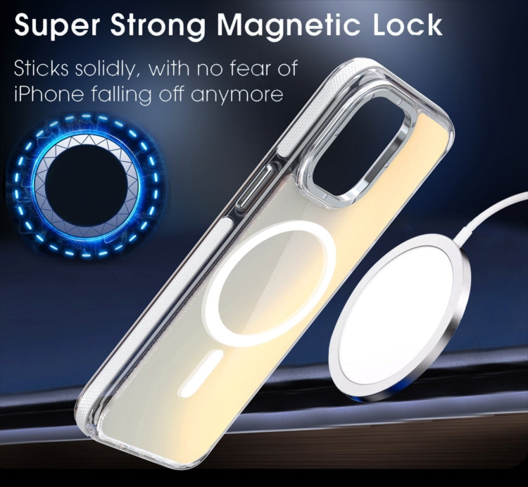 Funda para Teléfono Magsafe iPhone 16 Plus Degradado Dos Colores (Blanca)