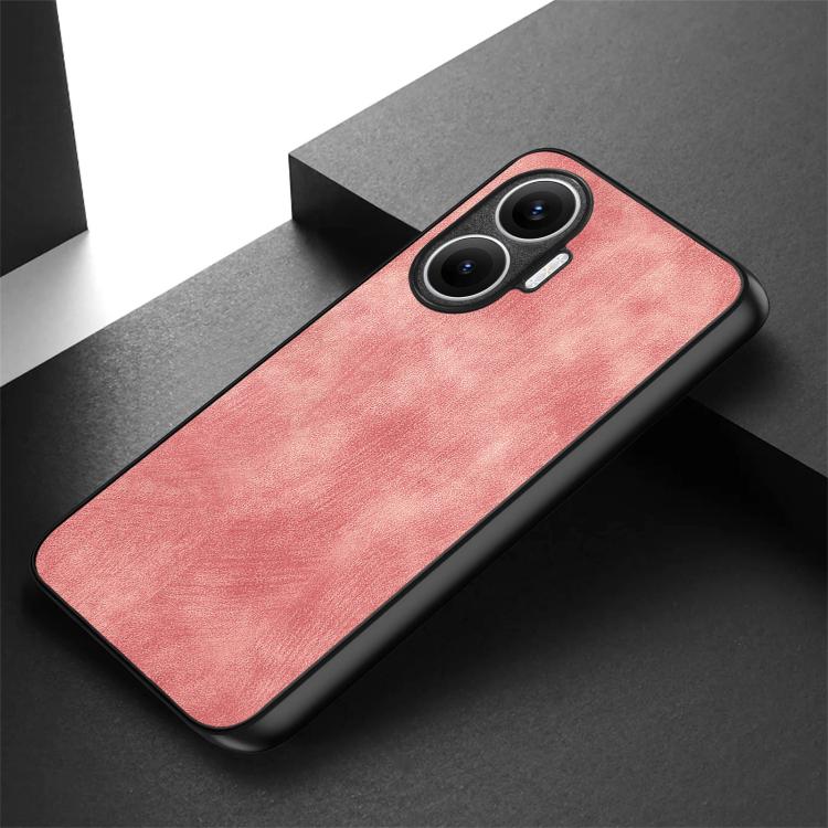 Funda trasera de cuero vintage para Redmi Turbo 4 Pro (rosa)